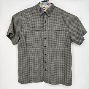 GameGuard 1041 Shirt Mens XL Gray Vented Button‎ Up Fishing Short Sleeve Outdoor